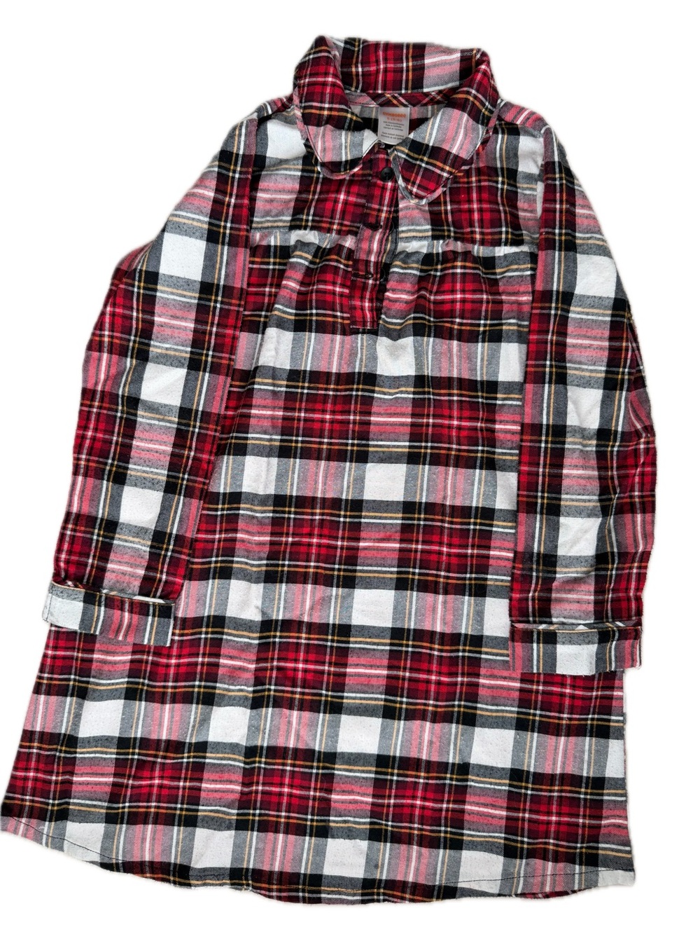 Gymboree Red Black White Plaid Flannel Nightgown VGUC Holiday